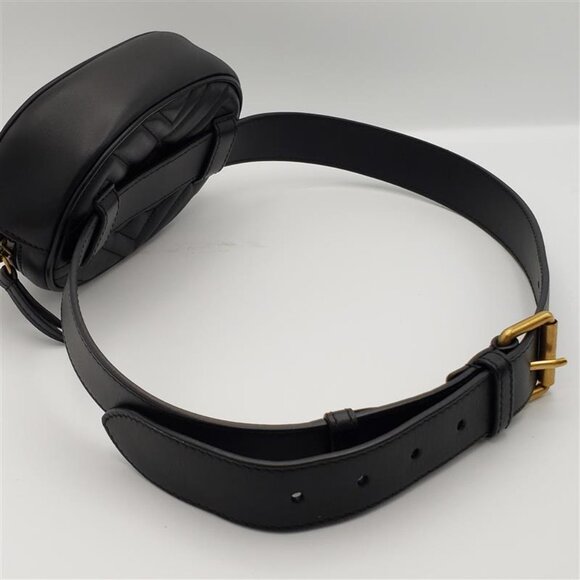 Authentic Gucci GG Marmont Matelassé Belt Bag – Black Leather LC400-030226 - Picture 11 of 16